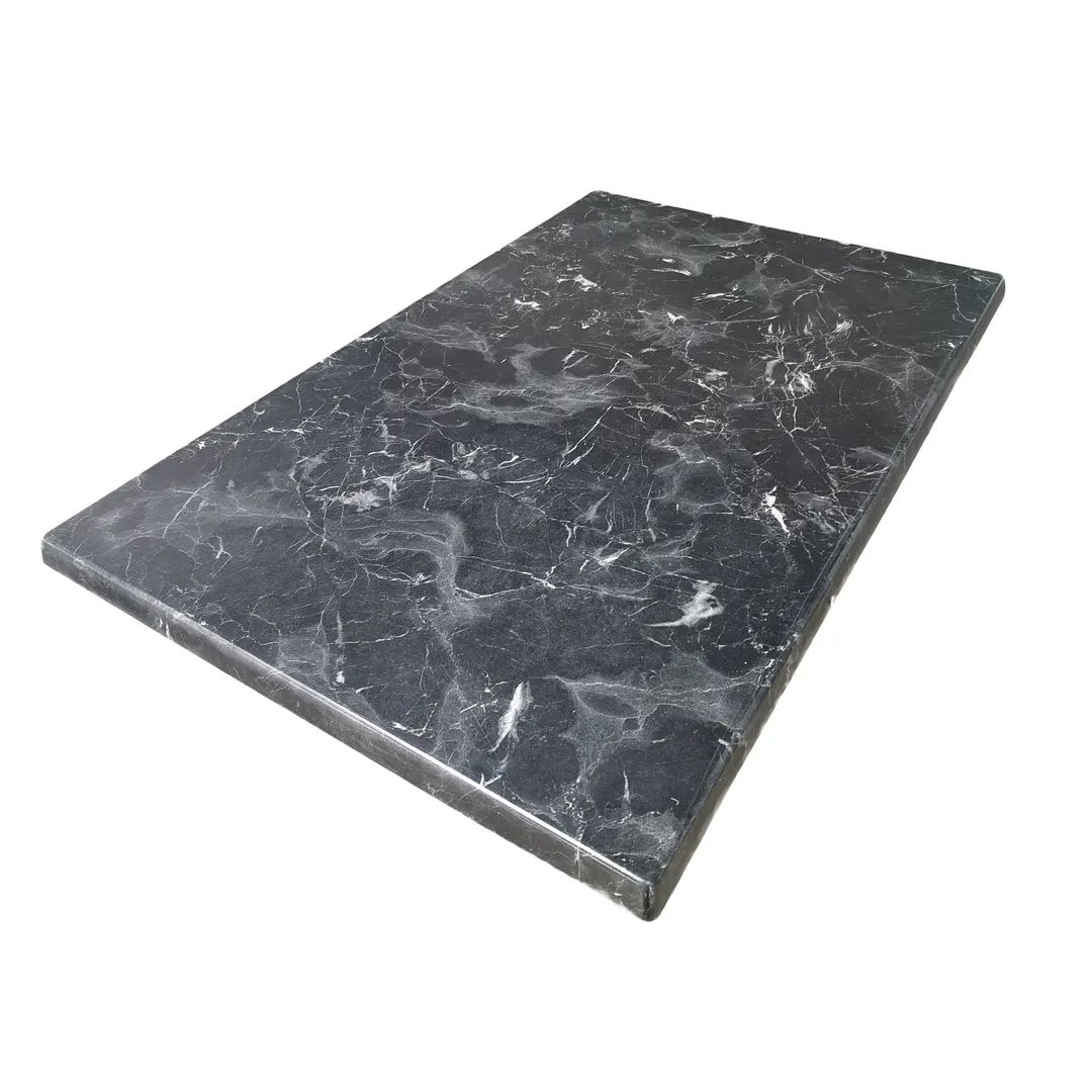 American Tables & Seating ATO3048-202 Rectangular Outdoor Laminate Table Top, Alcantara Black
