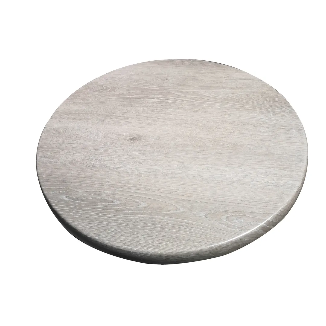 American Tables & Seating ATO36-212 36" Round Outdoor Laminate Table Top, Grey Oak