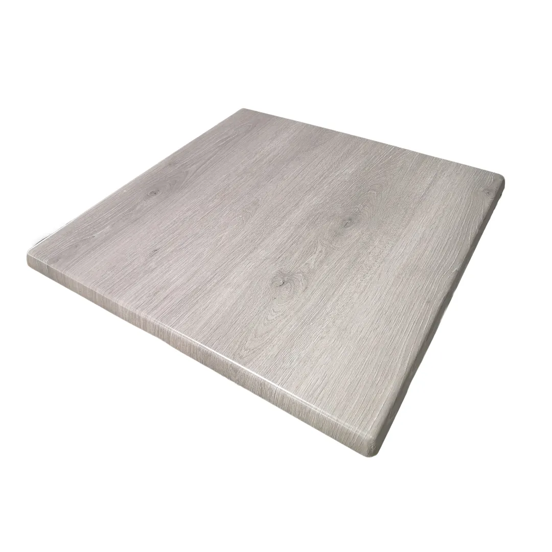 American Tables & Seating ATO3636-212 36" Square Outdoor Laminate Table Top, Grey Oak
