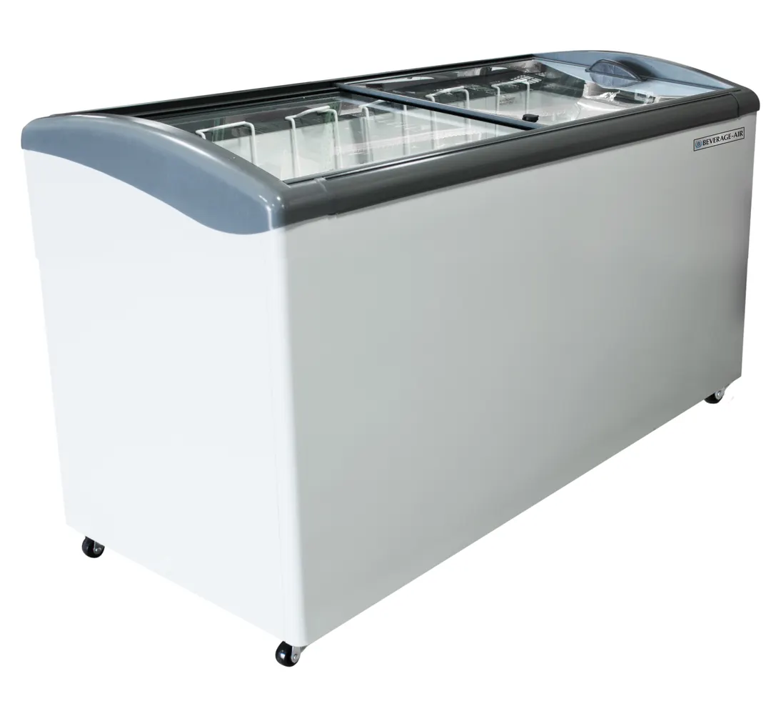 Beverage Air NC60HC-1-W 60" Curved Lid Ice Cream Display Freezer, 15.84 cu. ft.