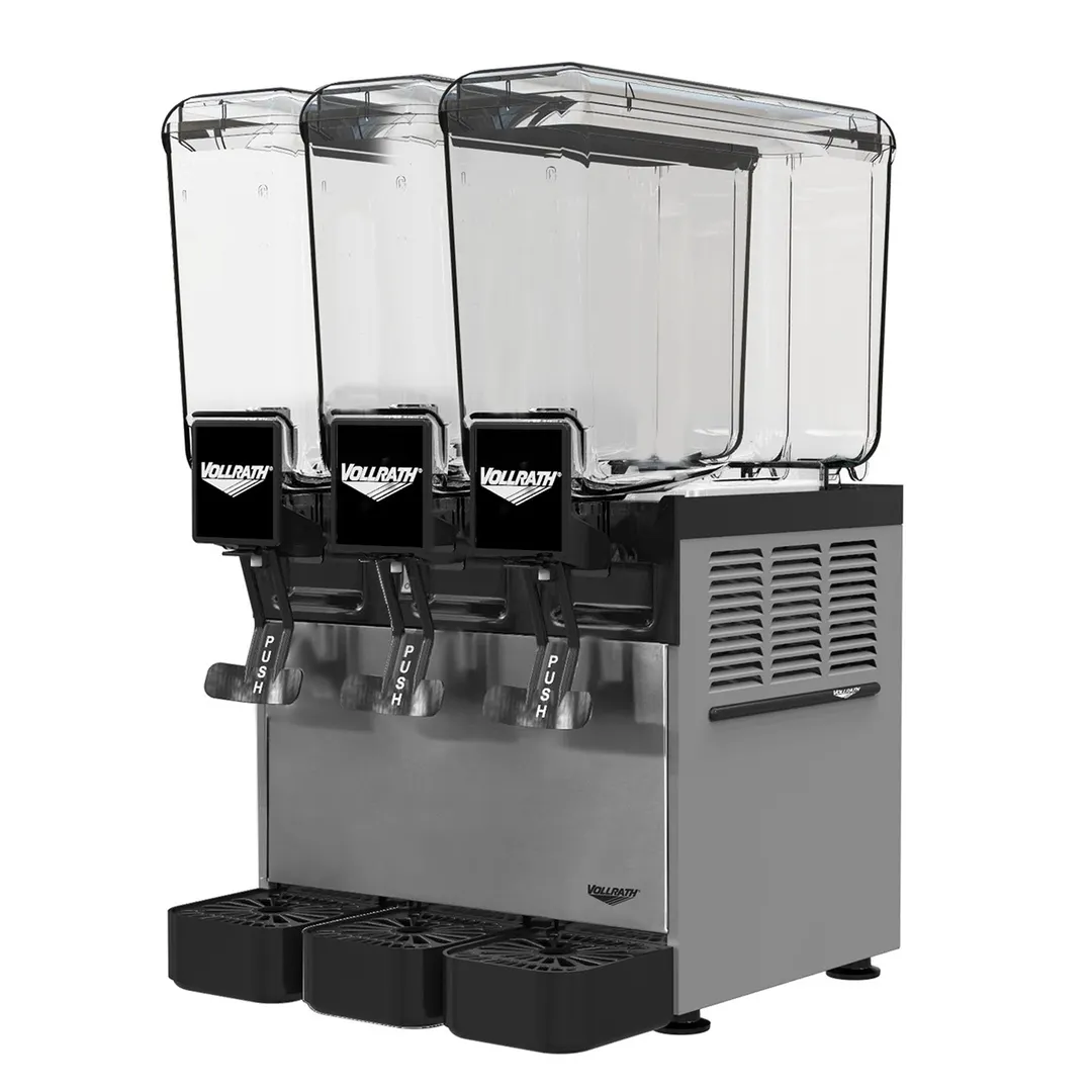 Vollrath VBBC3-37-A Beverage Dispenser with 3 Bowls / Agitator Type - 2.1 Gal (each) - 1285 Btu