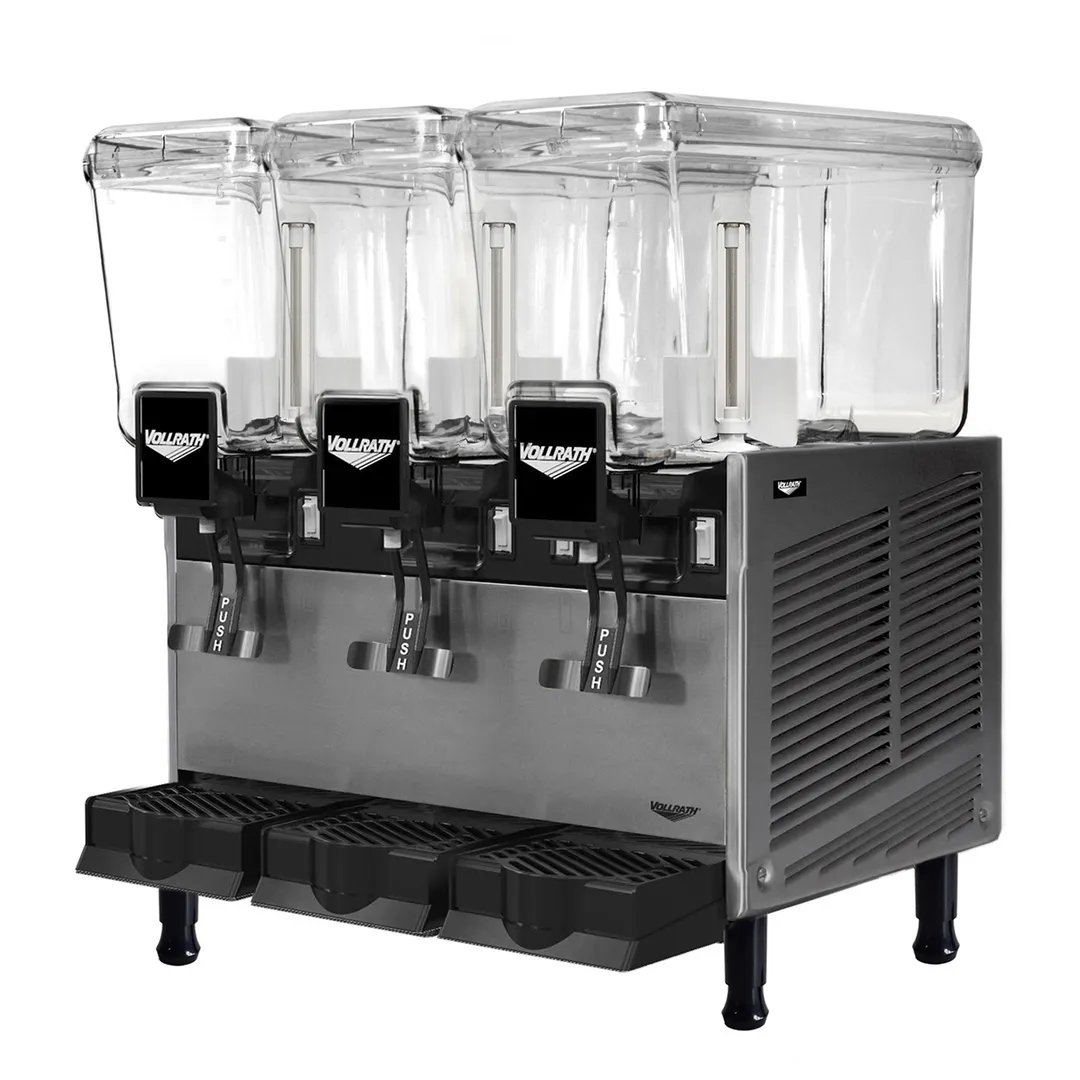 Vollrath VBBD3-37-S Beverage Dispenser with 3 Bowls / Paddle Type - 3.2 Gal (each) - 5719 Btu
