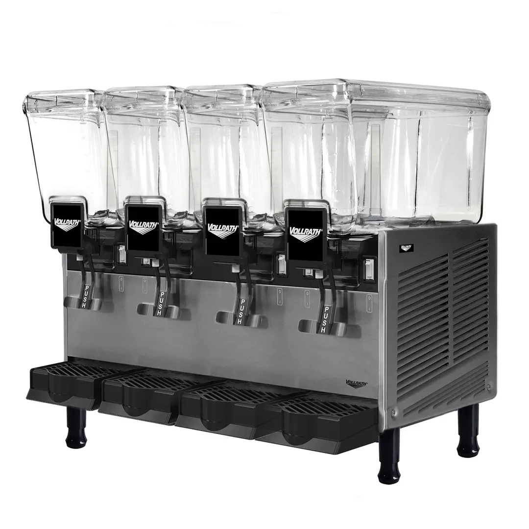 Vollrath VBBD4-37-F Beverage Dispenser with 4 Bowls / Spray Type - 3.2 Gal (each) - (2) 1830 Btu