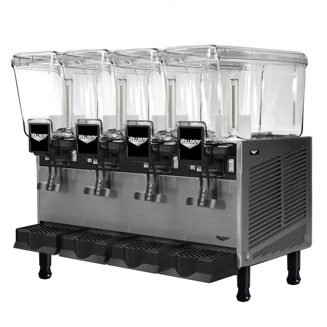 Vollrath VBBD4-37-S Beverage Dispenser with 4 Bowls / Paddle Type - 3.2 Gal (each) - (2) 1830 Btu