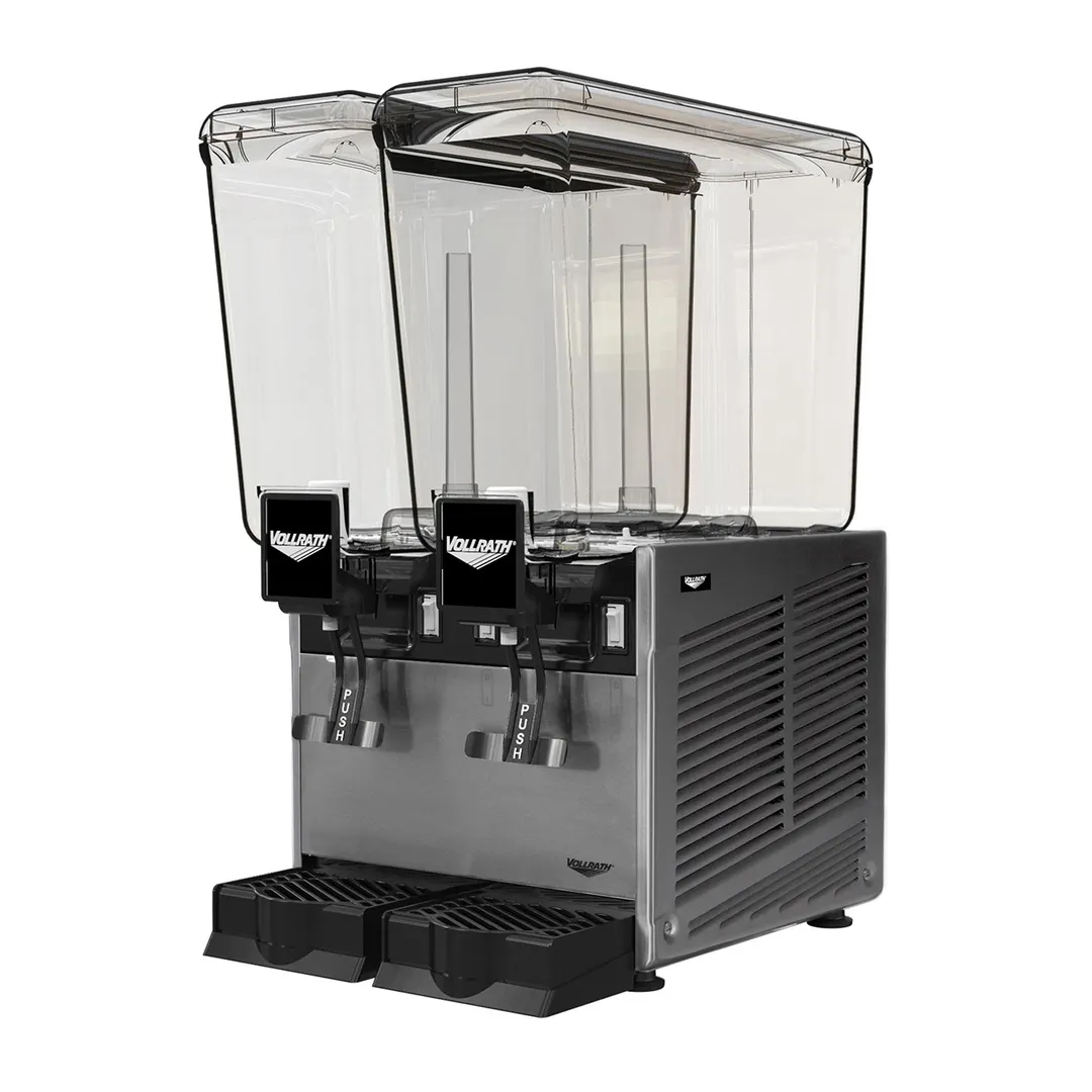 Vollrath VBBE2-37-F Beverage Dispenser with Double Bowls / Spray Type - 5.3 Gal (each) - 1830 Btu
