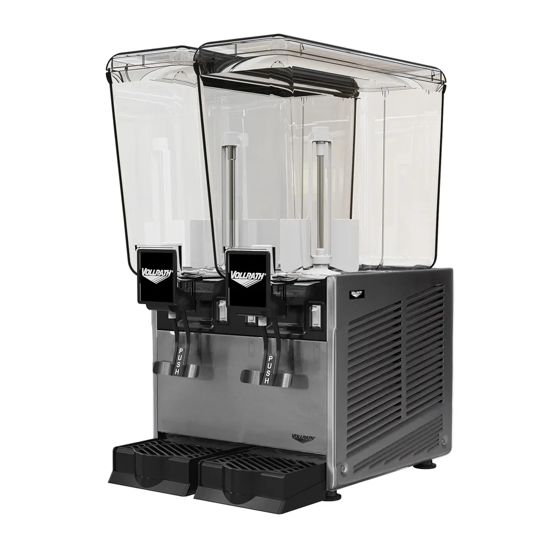 Vollrath VBBE2-37-S Beverage Dispenser with Double Bowls / Paddle Type - 5.3 Gal (each) - 1830 Btu