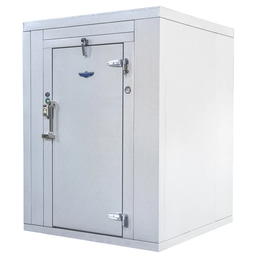 U.S. Cooler FO66FL 6' X 6' Outdoor Fastcooler Outdoor Walk-In Freezer: 5'-10 1/2" X 5'-10 1/2" X 7'-6" - With Insulated Floor with Floor, Panels Only