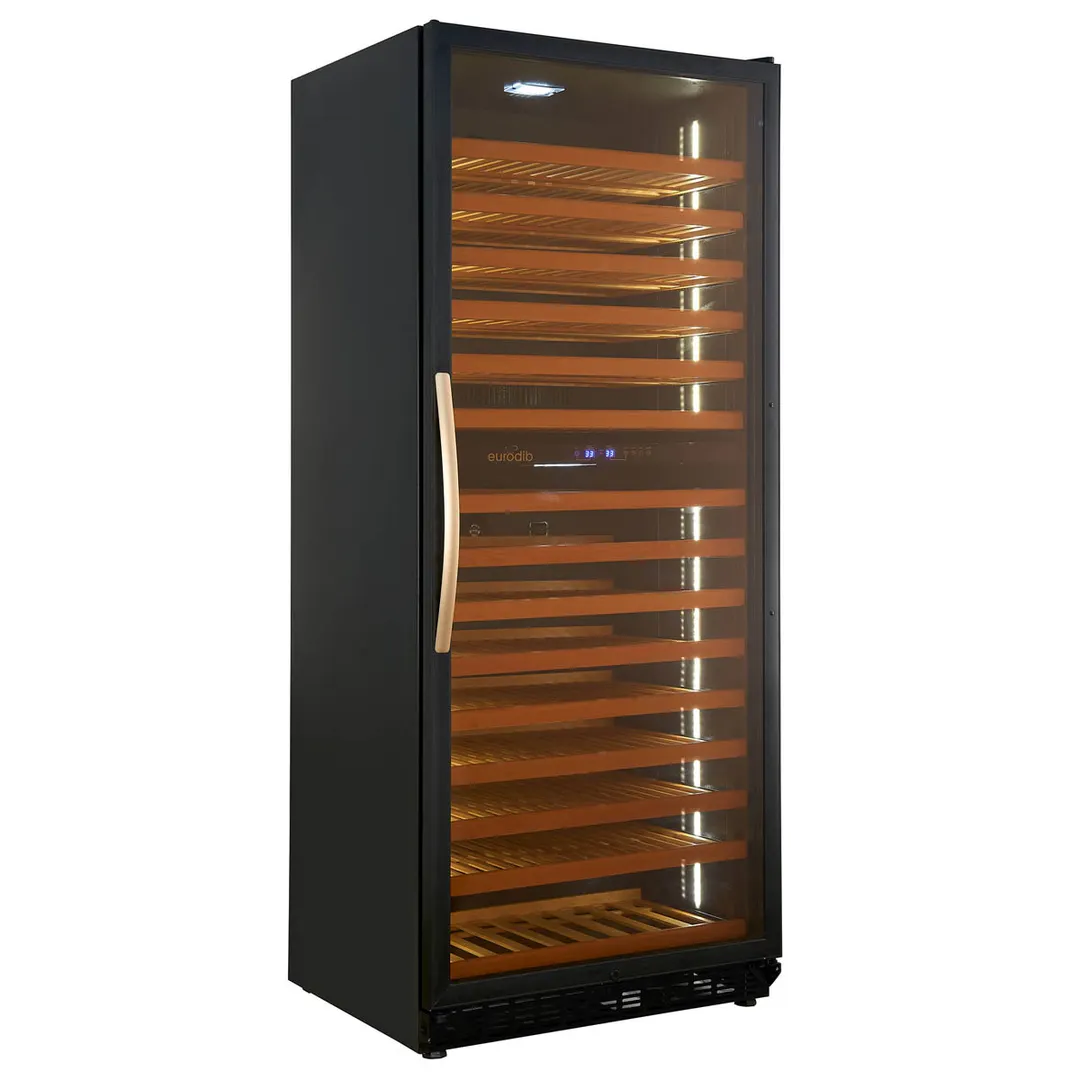 Eurodib USA USF328D 29" Glass Door Wine Refrigerator, Dual Temperature, 255 Bottles