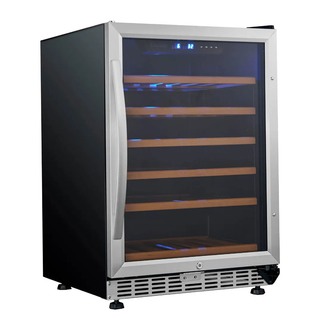 Eurodib USF54S 23" Glass Door Wine Refrigerator, Single Temperature, 57 Bottles