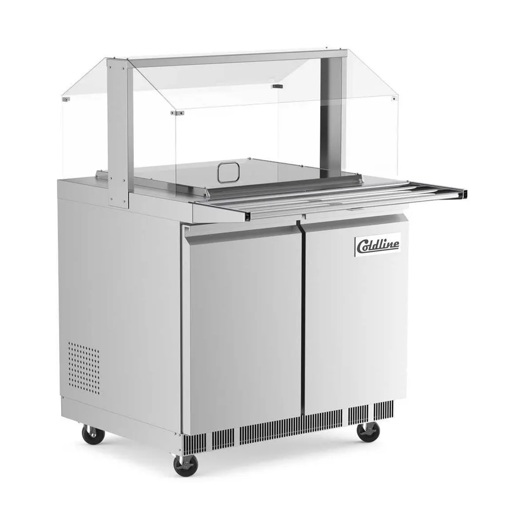 Coldline CBT-36-CSG 36"  Refrigerated Salad Bar, (6) Pan Capacity, 10.8 cu. ft.