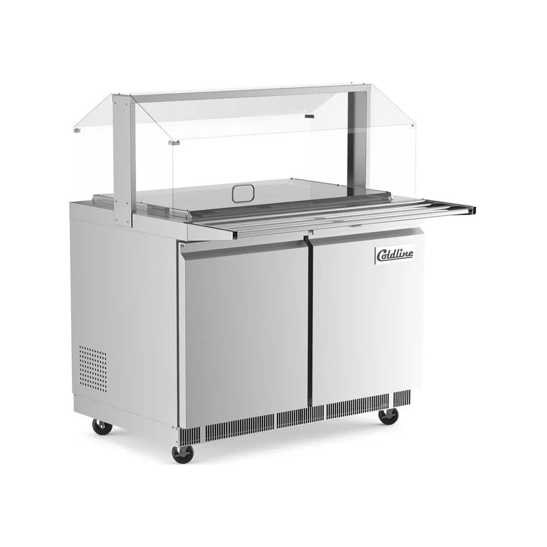Coldline CBT-48-CSG 48"  Refrigerated Salad Bar, (9) Pan Capacity, 14 cu. ft. 