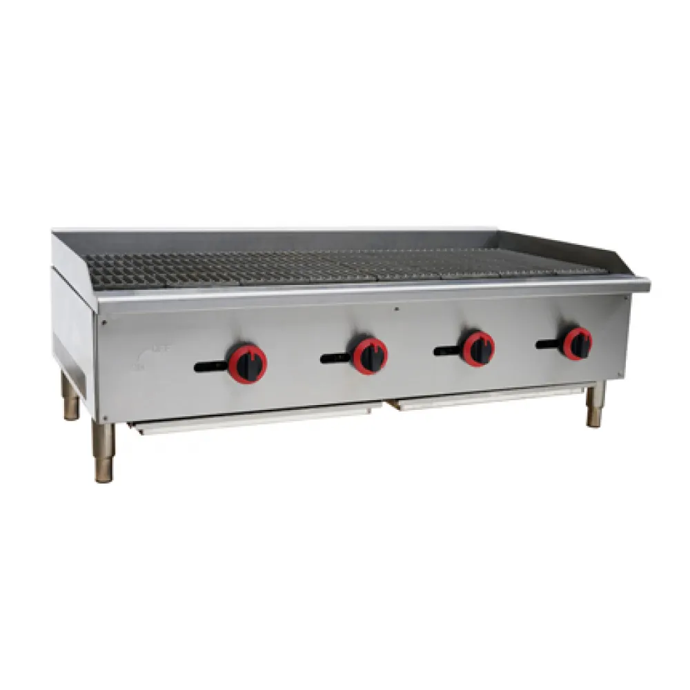 Cookline CCB-48 48" Countertop Gas Radiant Charbroiler w/ (4) Burners, 120.000 BTU