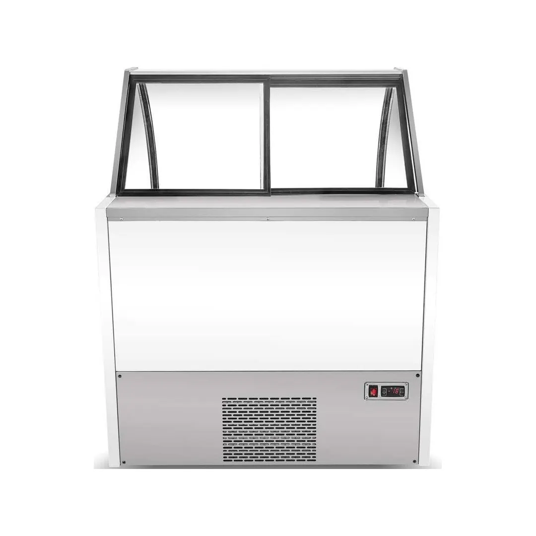 Marchia GIC-7 41" Gelato/Ice Cream Dipping Cabinet w/ Curved Sneeze Guard