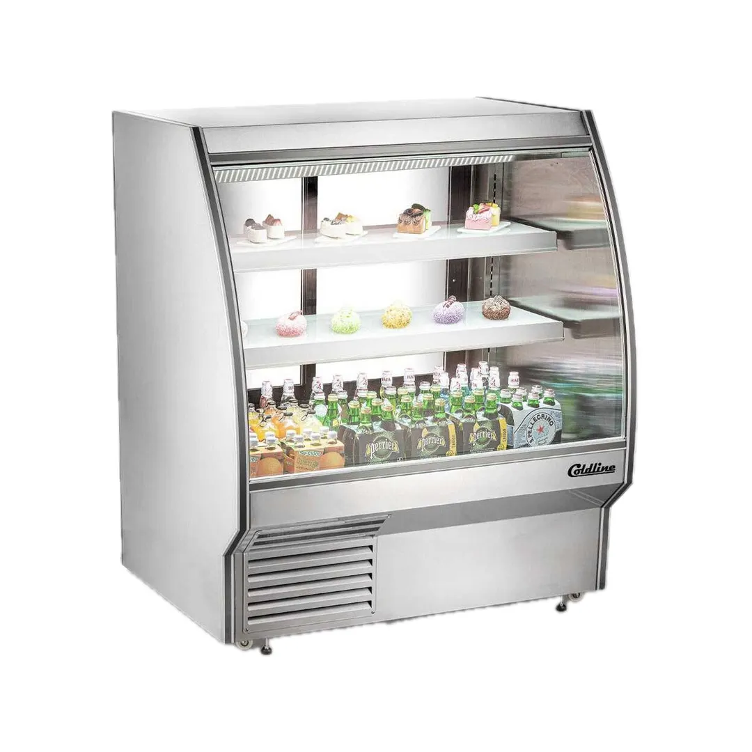 Coldline HDC48 48" Curved Refrigerated Deli Display Case