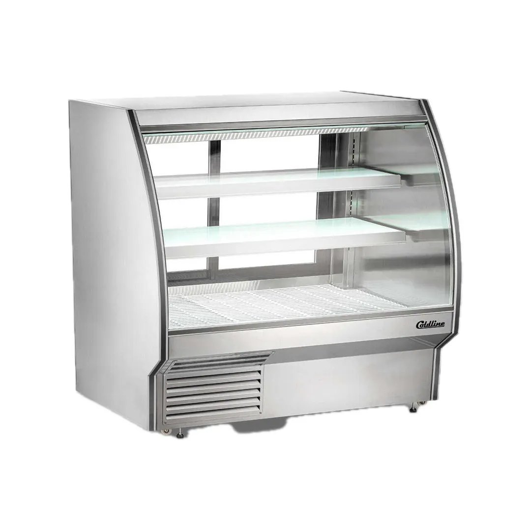 Coldline HDC72 72" Curved Refrigerated Deli Display Case