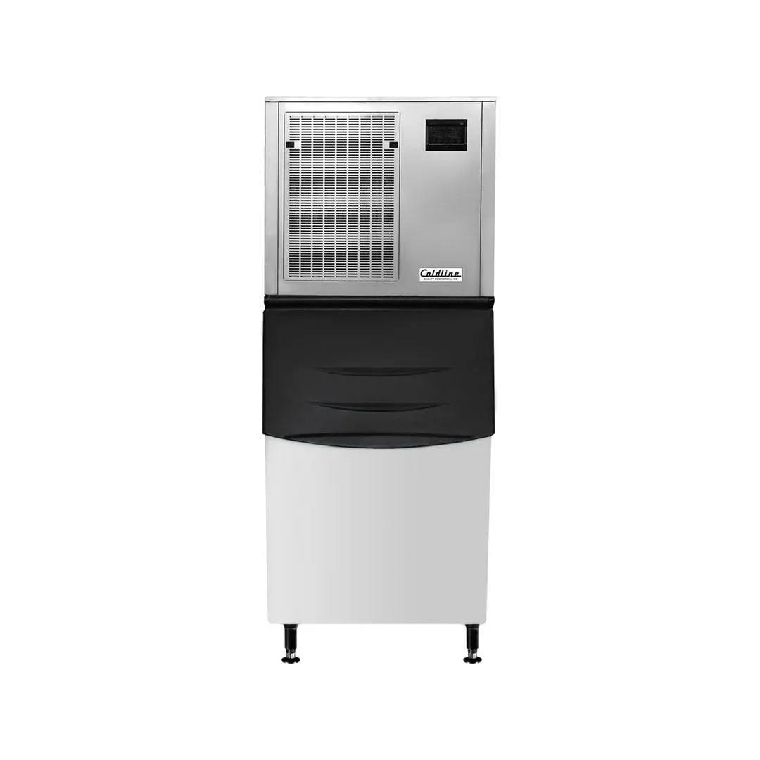 Coldline NU550 Nugget Ice Maker, 22"x29.5"x74.8" Stainless, 275 lb Bin, 550 lb/day, Air‑Cooled, 115V