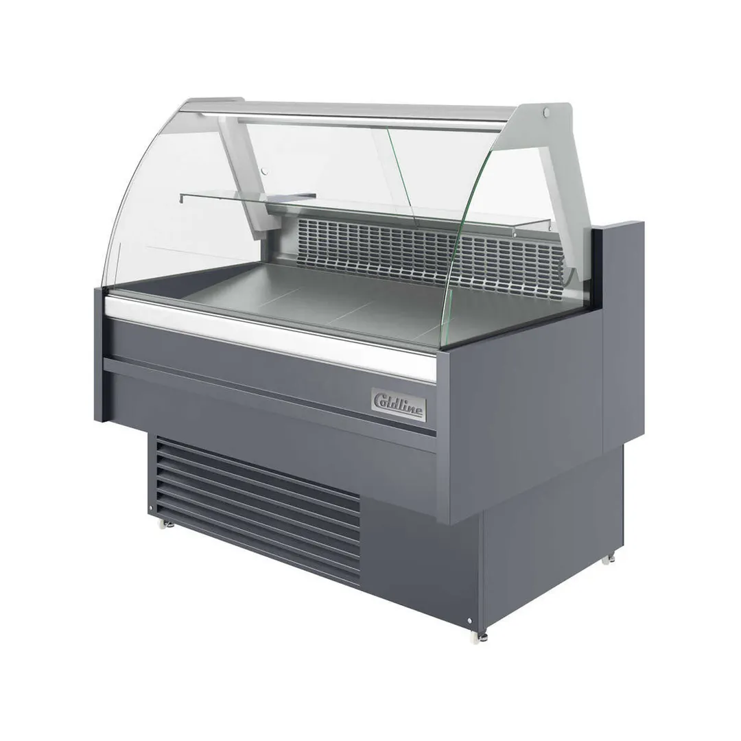 Coldline SDC48 47" Double Duty Curved Refrigerated Meat Display Case