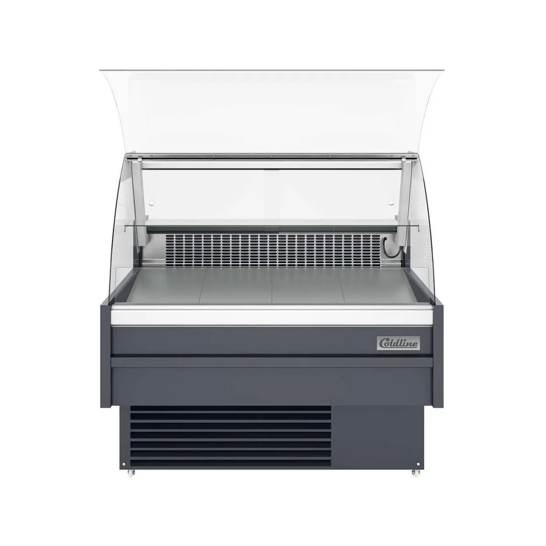 Coldline SDC48 47" Double Duty Curved Refrigerated Meat Display Case