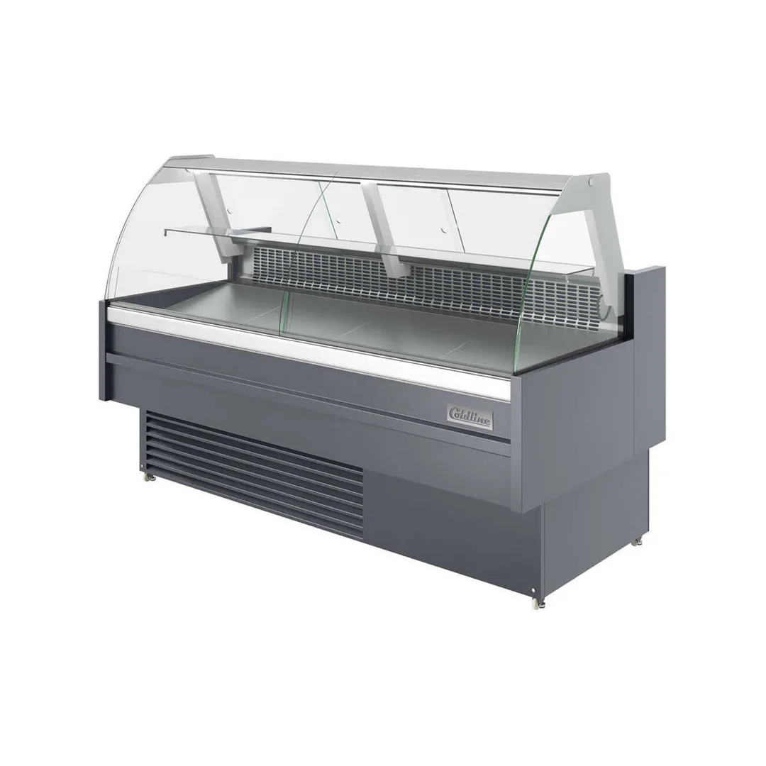 Coldline SDC72 71" Double Duty Curved Refrigerated Meat Display Case