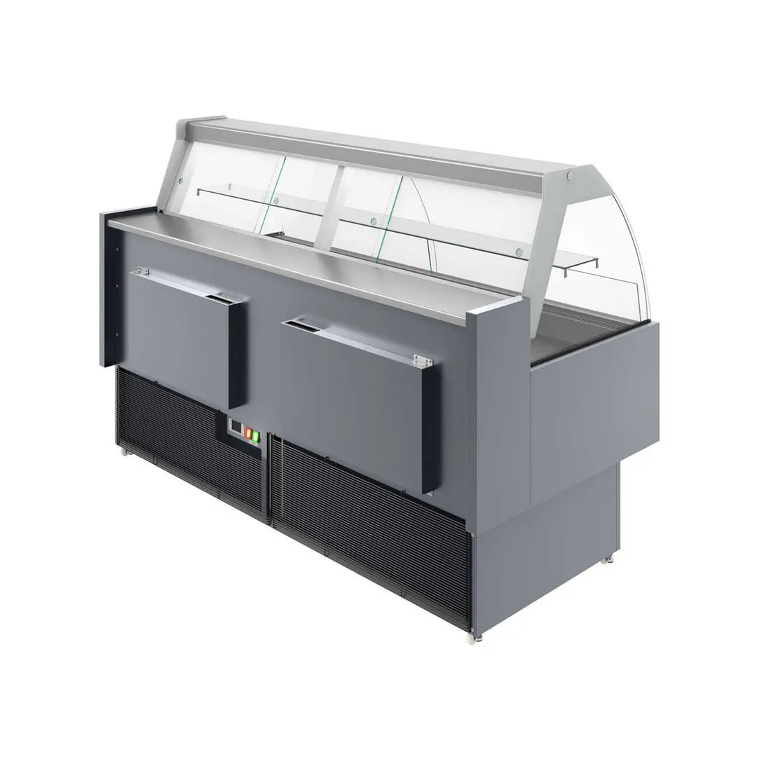 Coldline SDC72 71" Double Duty Curved Refrigerated Meat Display Case