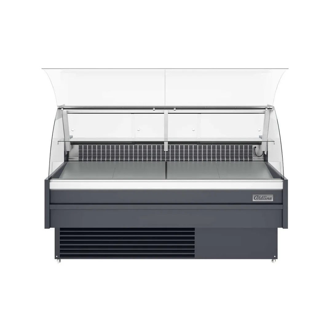 Coldline SDC72 71" Double Duty Curved Refrigerated Meat Display Case