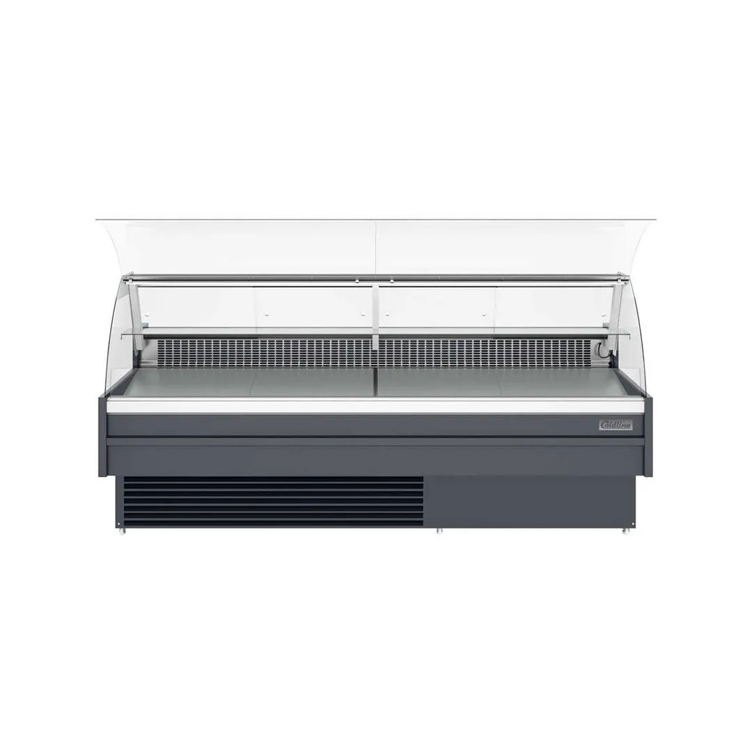 Coldline SDC98 99" Double Duty Curved Refrigerated Meat Display Case