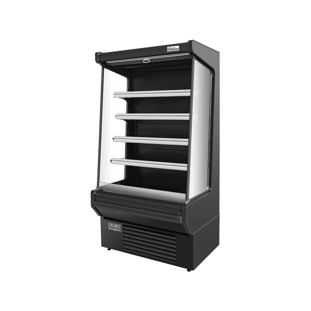 Coldline SOC-51-B 51" Open Air Refrigerated Merchandiser in Black, 4 Shelves, 18.1 cu. ft.