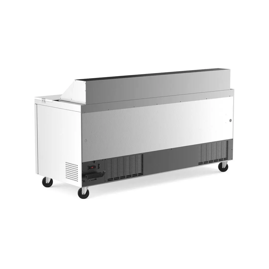 Coldline SP72 70" 3-Door Refrigerated Sandwich and Salad Prep Table, 18 Pans, Stainless Steel