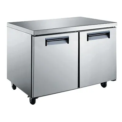 U-STAR USUCFZ-48 48" 2-Door Undercounter Freezer, Stainless Steel, 11.2 cu. ft.