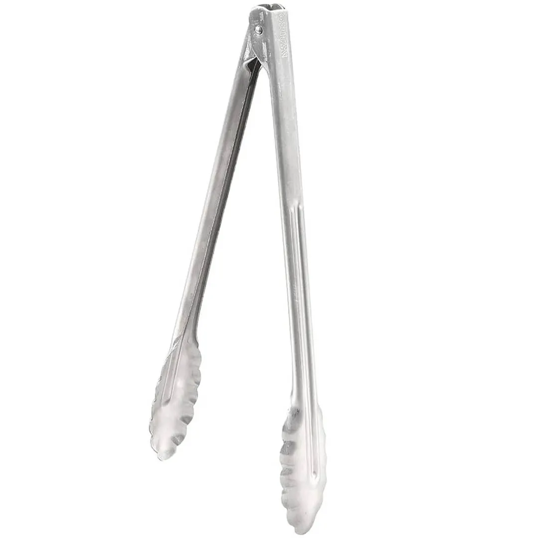 Winco UT-12 12" Stainless Steel Heavy Weight Utility Tongs