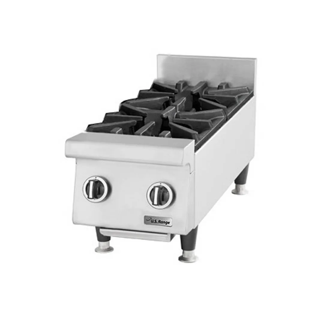 Garland US Range UTOG12-2 12" Countertop Heavy Duty Gas Hotplate with (2) Burners, 60.000 BTU 