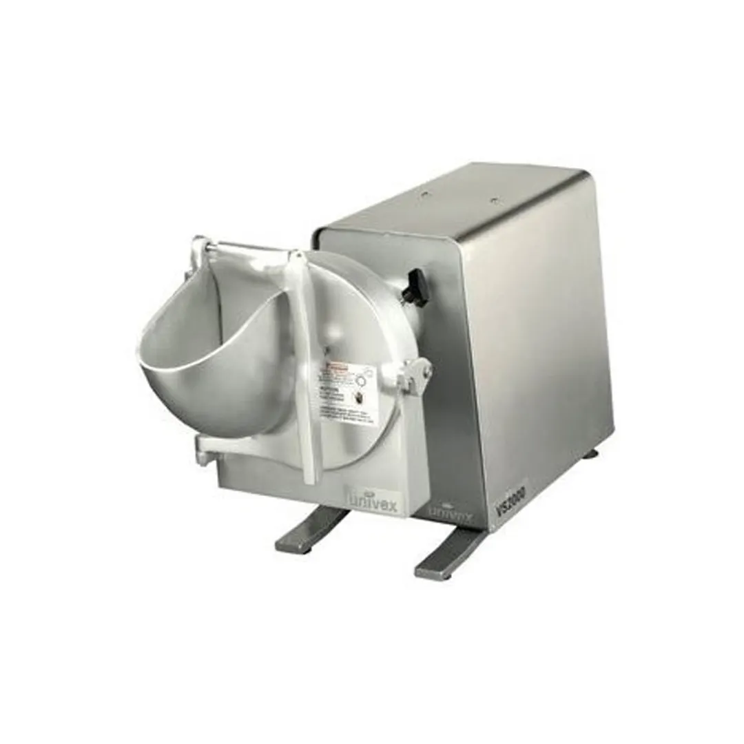 Univex VS2000 High Volume Veg Slicer/Shredder, 700 RPM, 1 HP, 115V 60Hz, VS9 9" Slicer, 5/16" Shredder Plate, cETLus
