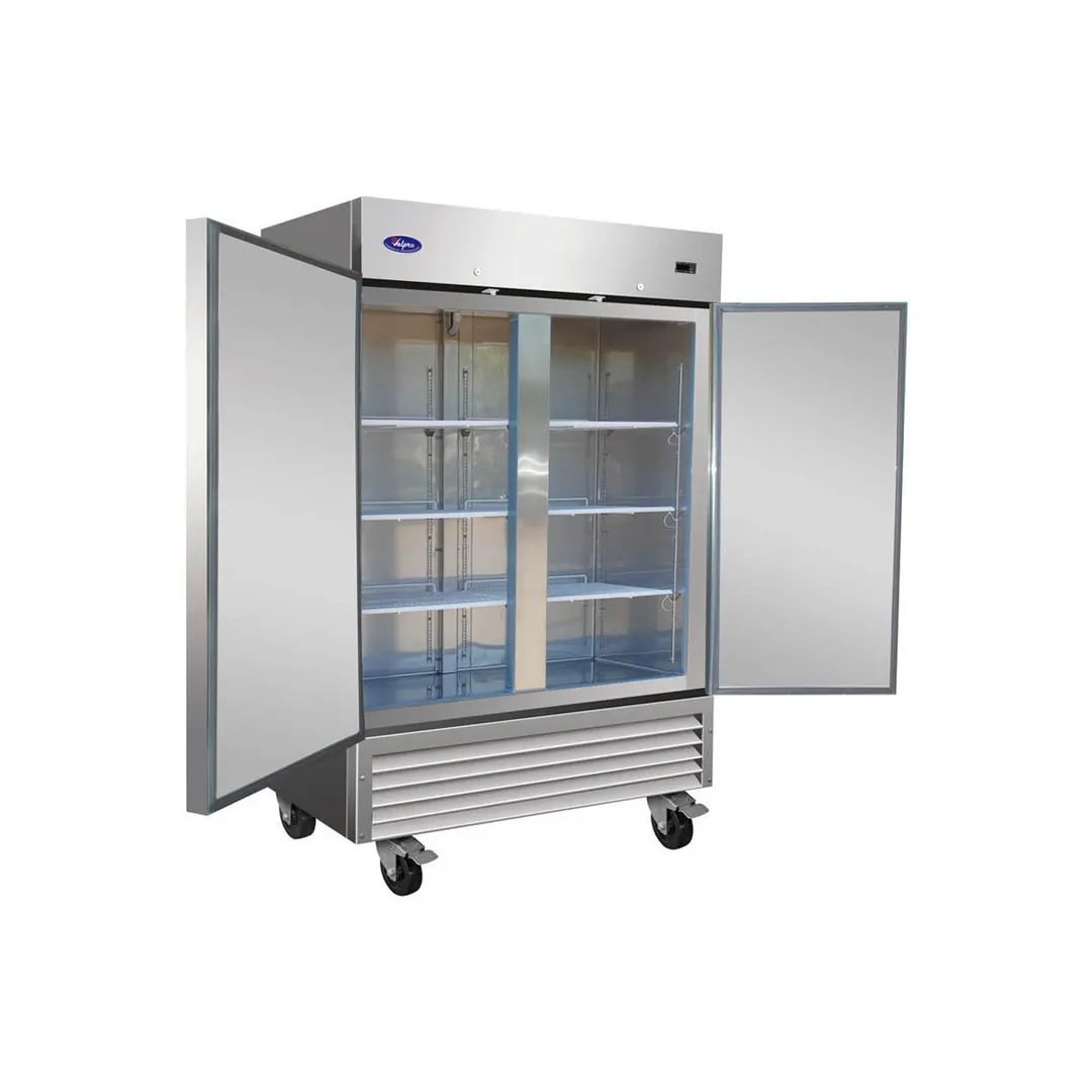 Valpro VP2R-HC 53" 2-Section Reach-In Refrigerator w/ 2 Solid Doors, Bottom Mount, Stainless Steel, 49 cu. ft.