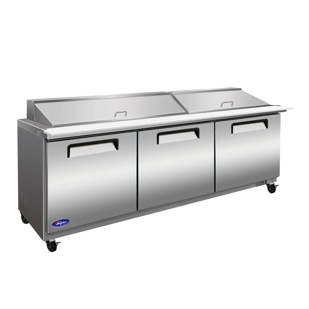 Valpro VP72SM-HC 72" 3-Door Mega Top Sandwich and Salad Prep Table, 27 Pans
