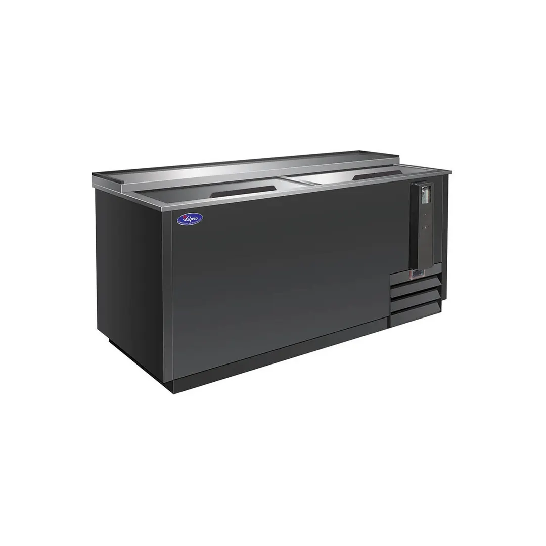 Valpro VPB50 49" Two Section Bottle Cooler, 2 Solid Doors, 14 Cu Ft