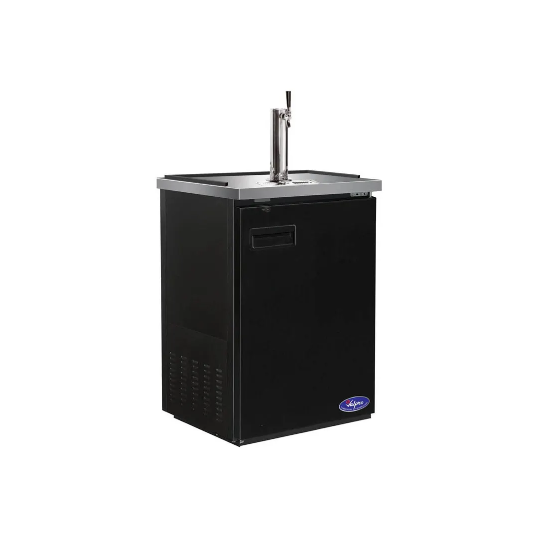 Valpro VPBD1 24" Draft Beer Cooler w/ 1 Keg, 7.2 cu. ft., 1 Single-Tap Tower, Black