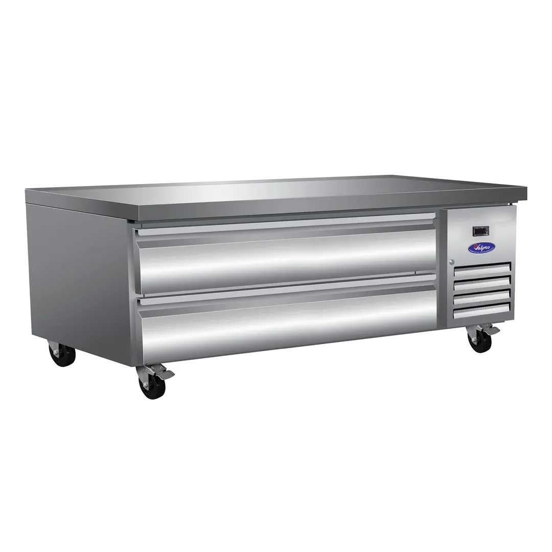 Valpro VPCB-62 62" 2 Drawers Refrigerated Chef Base, Marine Edge, 1/3 hp