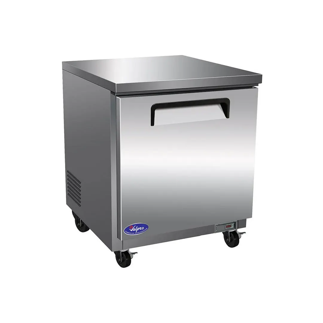 Valpro VPUCF27 28" 1-Door Undercounter Freezer, Stainless Steel Exterior, 6.5 cu. ft., Digital Thermostat with LED