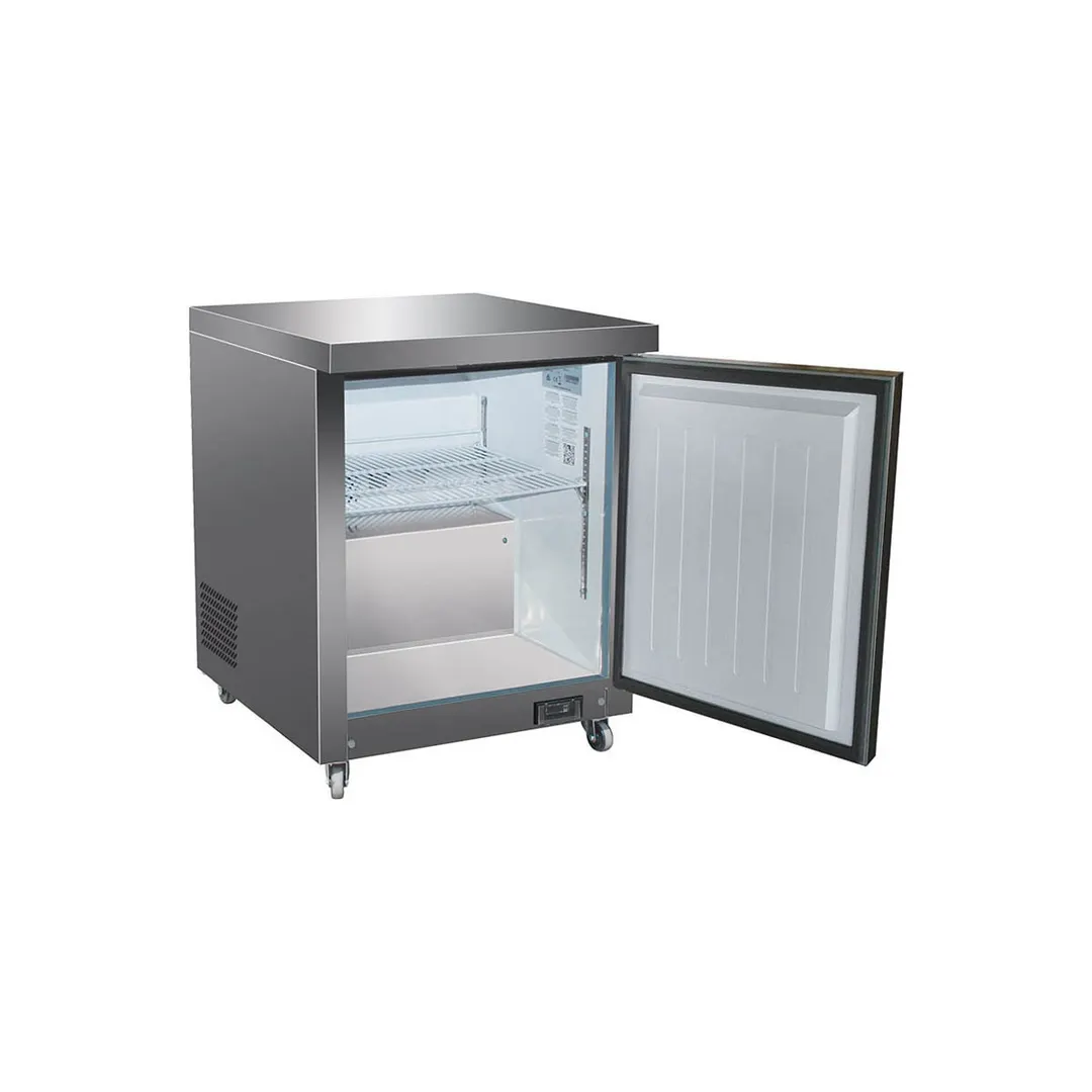 Valpro VPUCF27 28" 1-Door Undercounter Freezer, Stainless Steel Exterior, 6.5 cu. ft., Digital Thermostat with LED