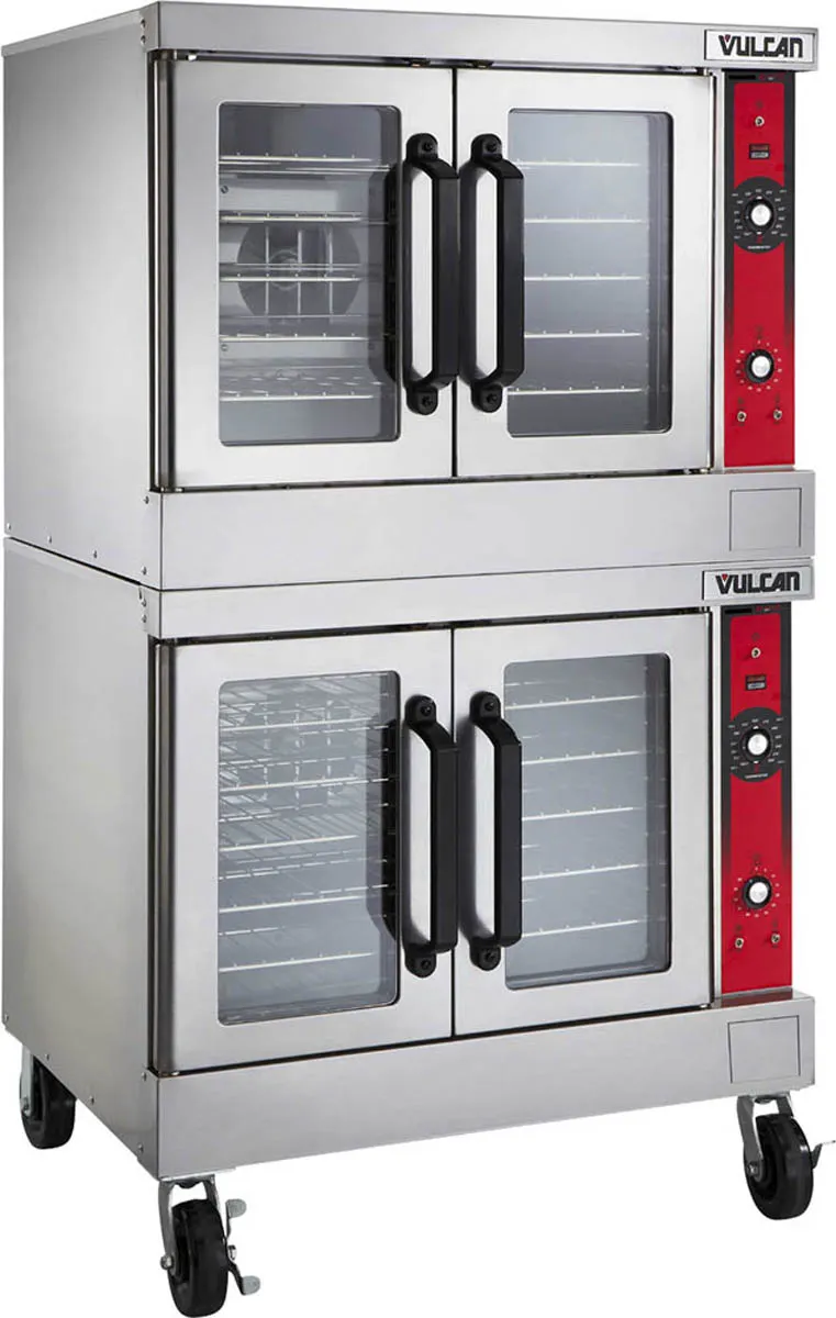 Vulcan VC44ED Full Size Electric Convection Oven with Double Deck, Solid State Controls