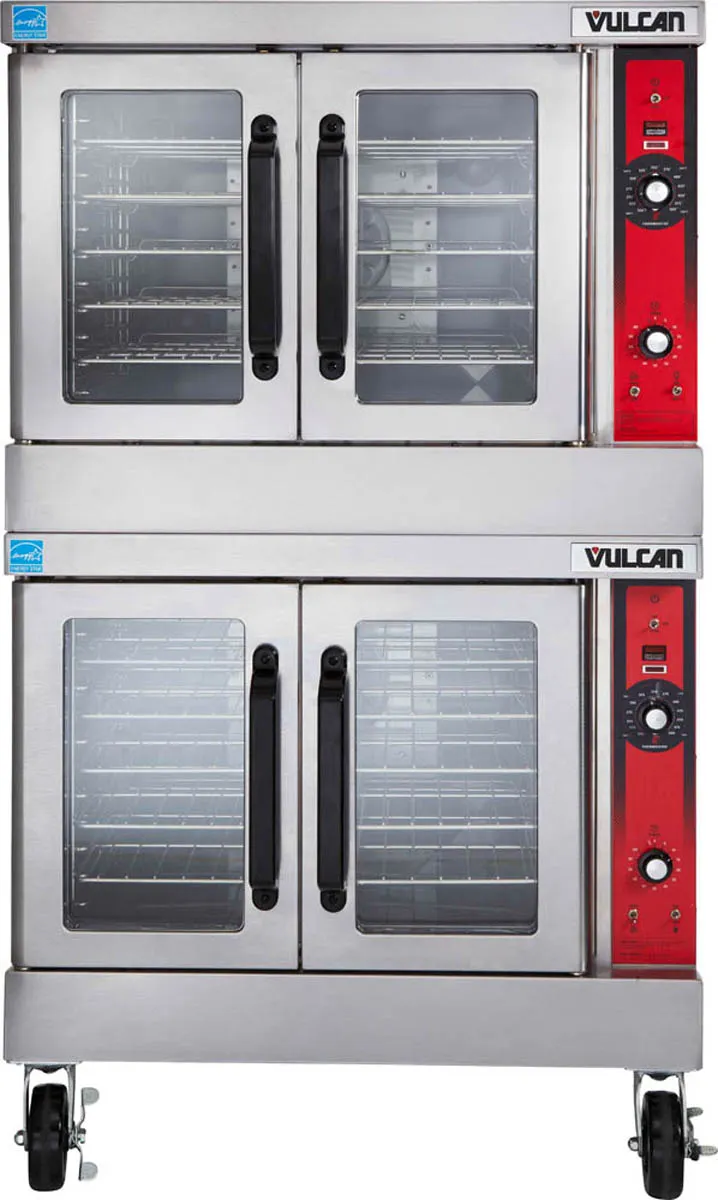 Vulcan VC44ED Full Size Electric Convection Oven with Double Deck, Solid State Controls
