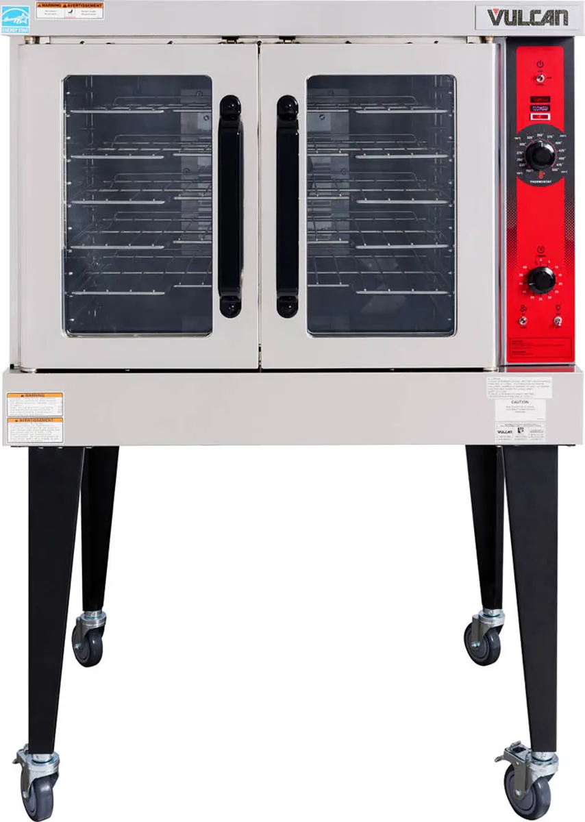 Vulcan VC4GD Full Size Gas Convection Oven with Single Deck, Solid State Controls, 50.000 BTU