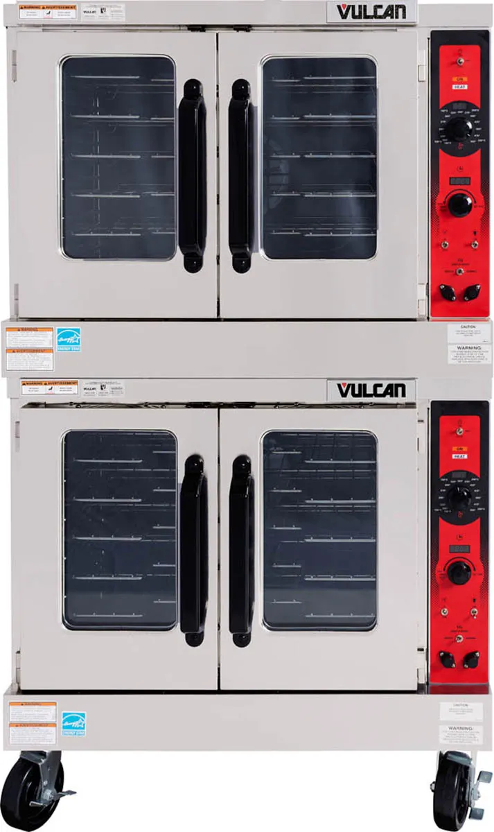 Vulcan VC55ED Full Size Electric Convection Oven with Double Deck, Solid State Controls