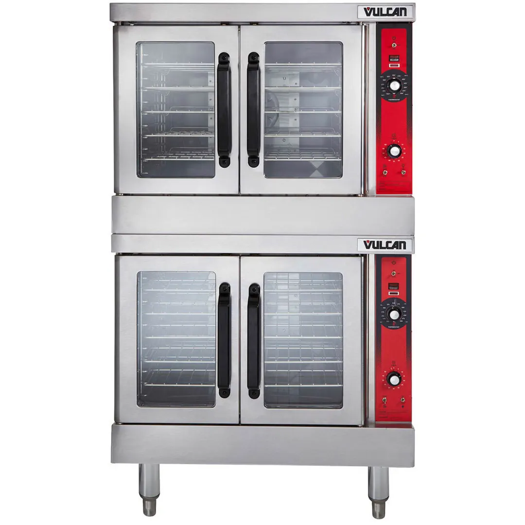 Vulcan VC55GD Full Size Gas Convection Oven with Double Deck, Solid State Controls, 100.000 BTU