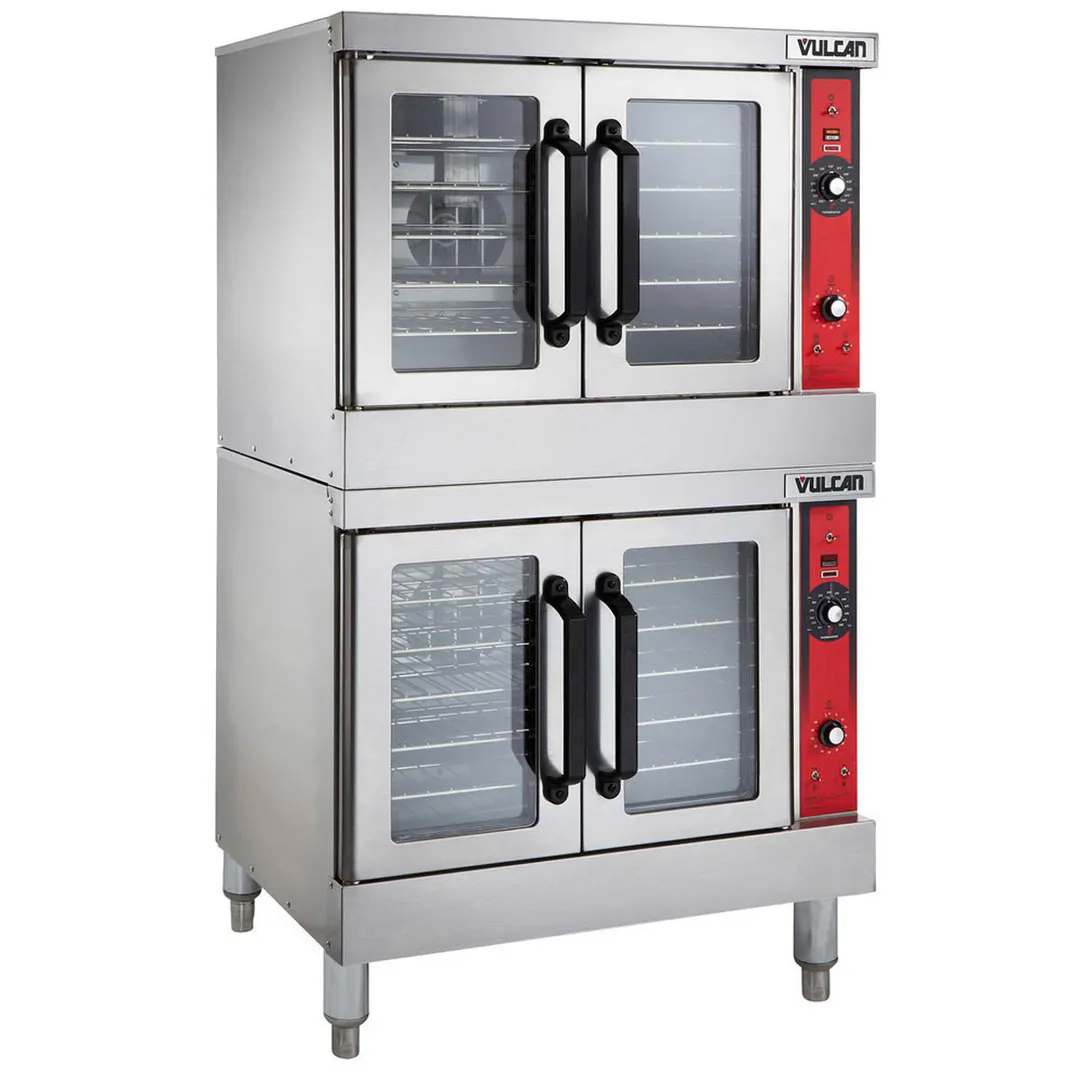 Vulcan VC55GD Full Size Gas Convection Oven with Double Deck, Solid State Controls, 100.000 BTU