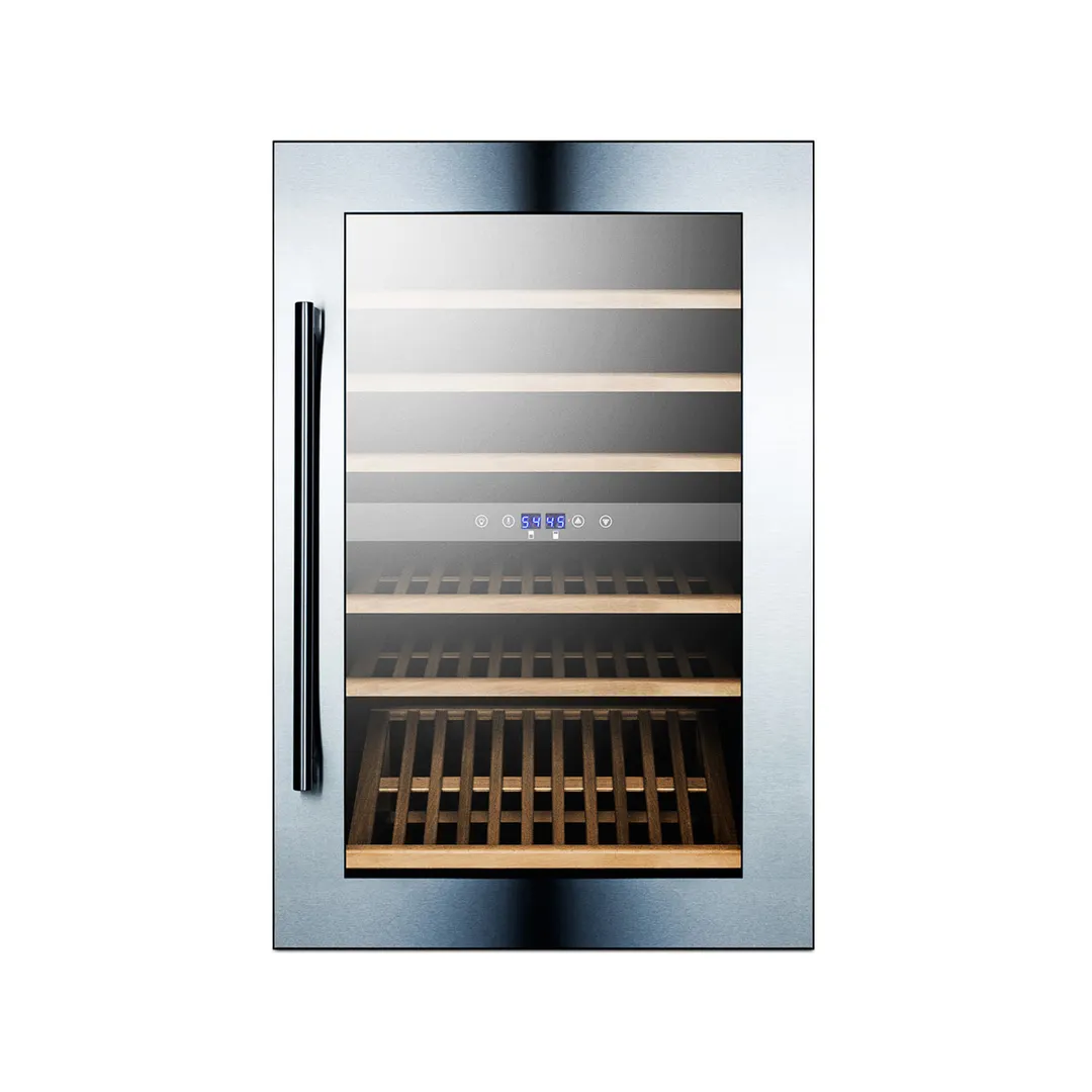 Summit VC60D 23" Glass Door Wine Refrigerator, Dual Temperature, 51 Bottles