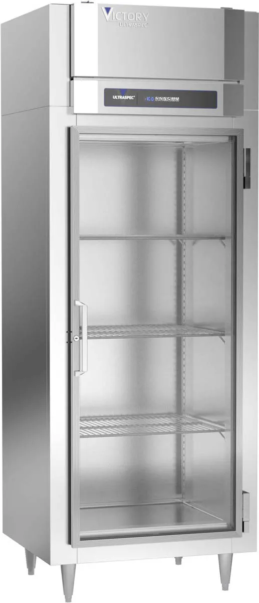 Victory FS-1N-S1-GD-HC 31.25" 1-Section Reach-In Freezer w/ 1 Glass Door, Top Mounted, 20 cu. ft., Stainless Steel