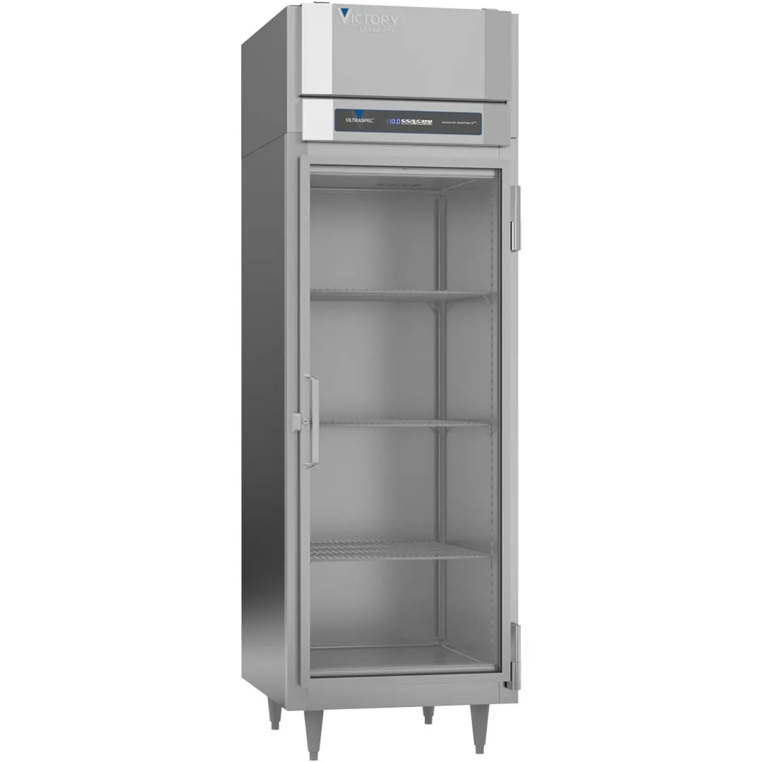 Victory FSA-1N-S1-GD-HC 31.25" 1-Section Reach-In Freezer w/ 1 Glass Door, Top Mounted, 20 cu. ft., Stainless Steel