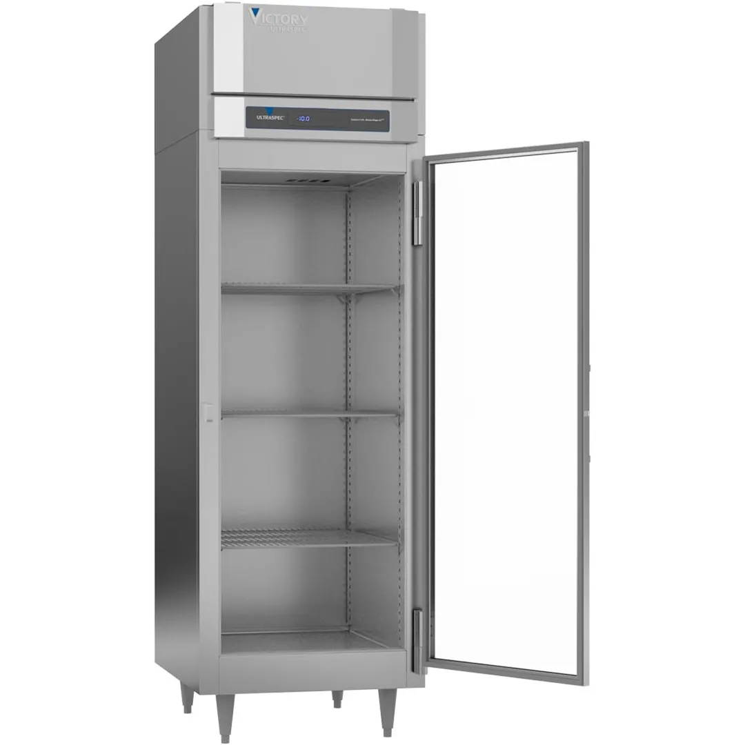 Victory FSA-1N-S1-GD-HC 31.25" 1-Section Reach-In Freezer w/ 1 Glass Door, Top Mounted, 20 cu. ft., Stainless Steel