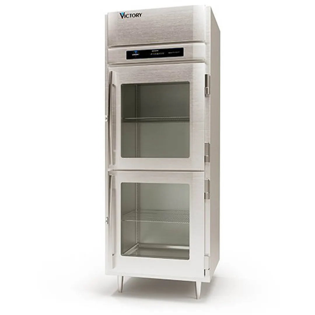 Victory HS-1D-1-HG 1-Section " Reach-In Heated Holding Cabinet, 21.5 cu ft, Stainless Steel, Glass Doors, 3 Shelves
